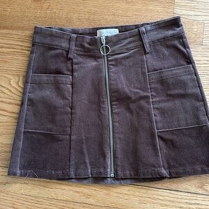 Altar’d state brown country mini skirt like new size small